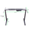 Uncaged Ergonomics Rise Up Dual Motor Electric Standing Desk Frame Legs 26.1-51.6" Gray RUG